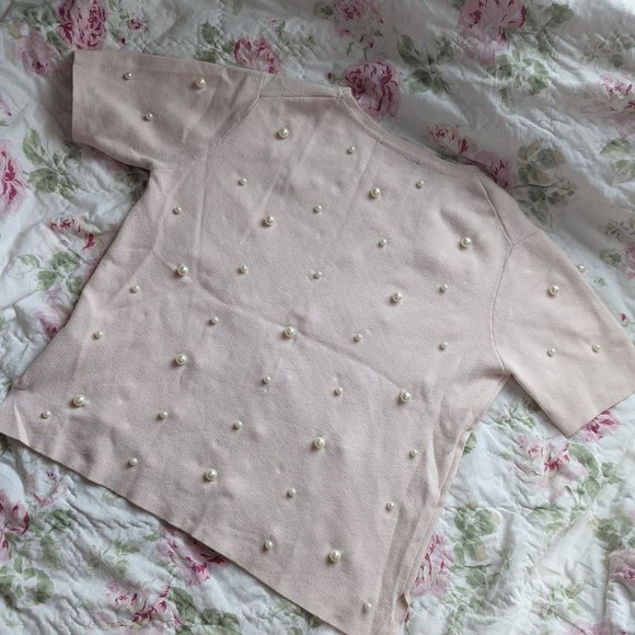 Zara knit pearl short sleeve - Picture 6 of 6